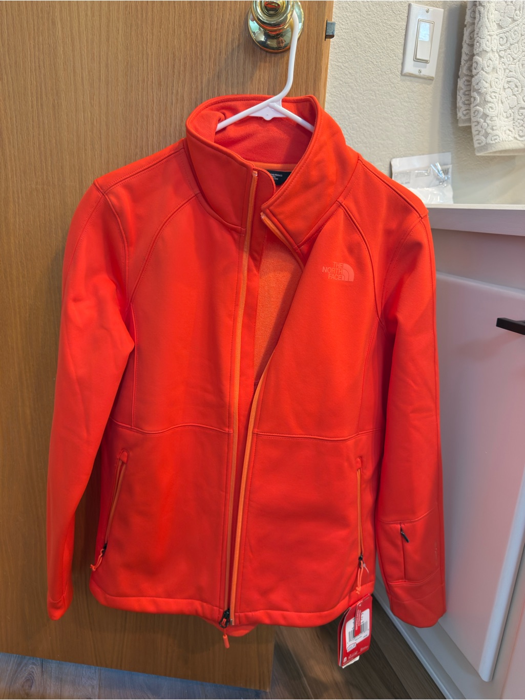The North Face Vivid Orange Softshell Jacket